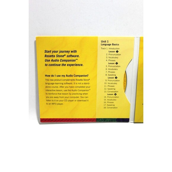 Rosetta Stone French Level 1 Basics Greetings Units 1 to 4 Audio CD No Headset - Picture 9 of 16